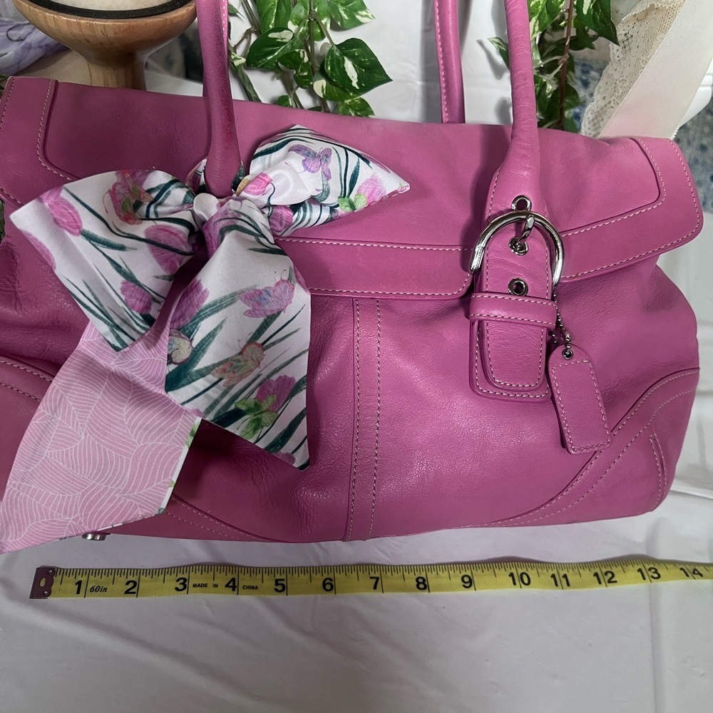 Coach Vintage Pink Leather Soho Satchel with Silver Hardware - Picture 9 of 12